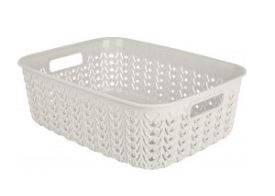 Корзинка для хранения Plast Team Melange 3л 268х195х90 мм молочный туман